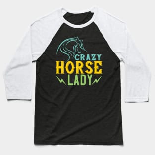 Crazy Horse Lady Baseball T-Shirt